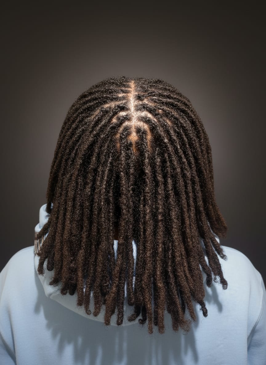 Locs nourries après retwist et soin